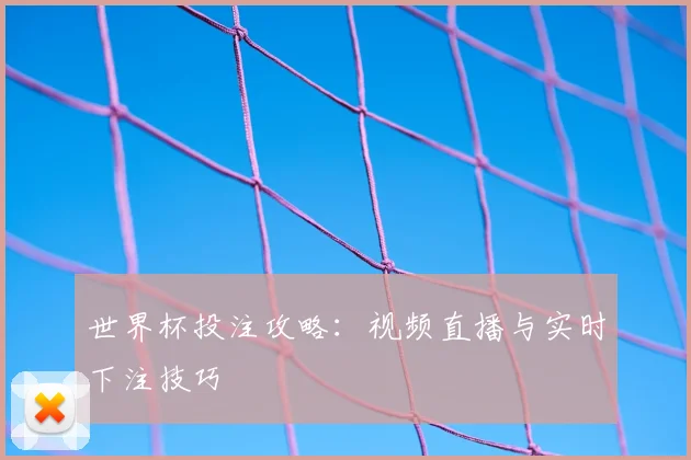 世界杯投注攻略：视频直播与实时下注技巧