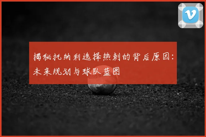 揭秘托纳利选择热刺的背后原因：未来规划与球队蓝图