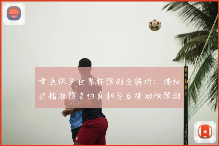 章鱼保罗世界杯预测全解析：揭秘其精准预言的真相与后续动物预测趣闻